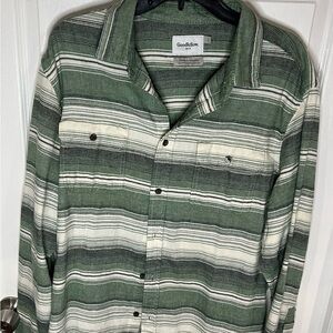 Goodfellow & Co Green Striped Shirt